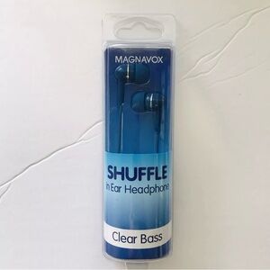 Magnavox Shuffle Clear Bass MHP4850-BL Blue Comfortable in ear Silicon Earbuds